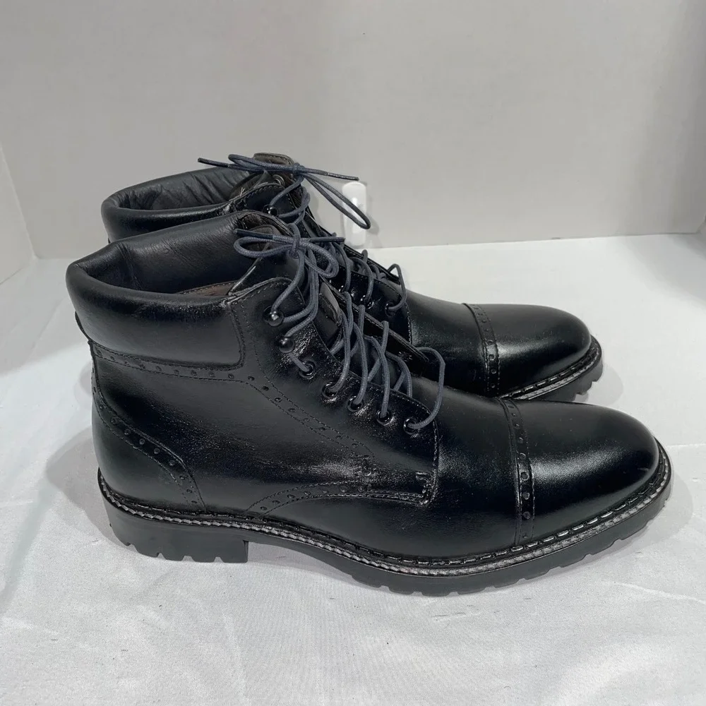 Johnston‎ & Murphy Men's Garrison Brogue Cap Toe Boots Size 9 M 59-4057